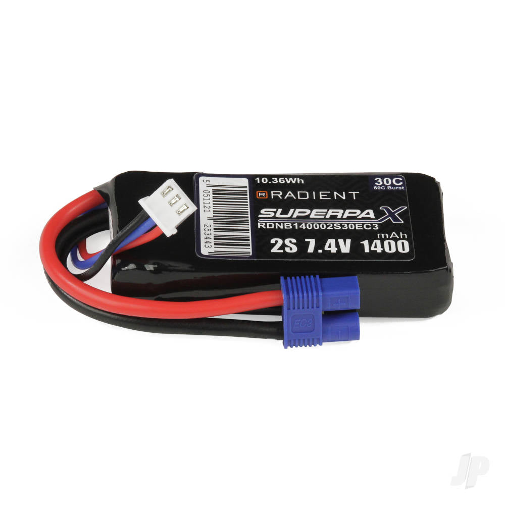 Radient LiPo 2S 1400mAh 7.4V 30C