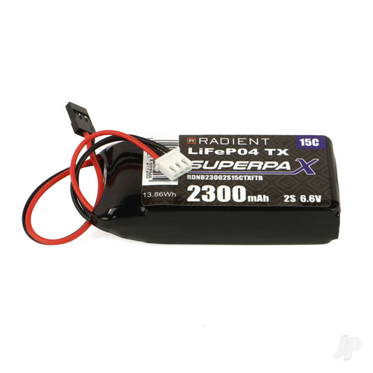 Radient - LiFe 2S 6.6V 2300mAh 15C Futaba / Hitec (Tx)