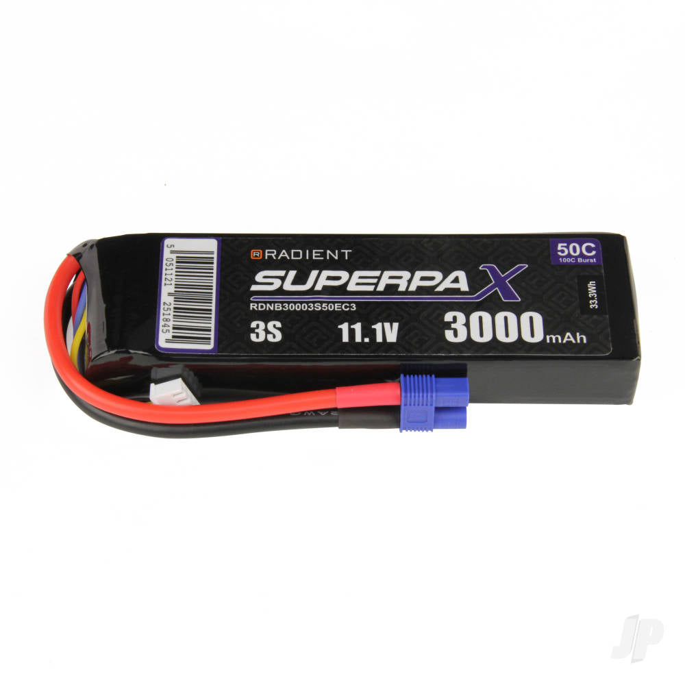 Radient LiPo 3S 3000mAh 11.1V 50C