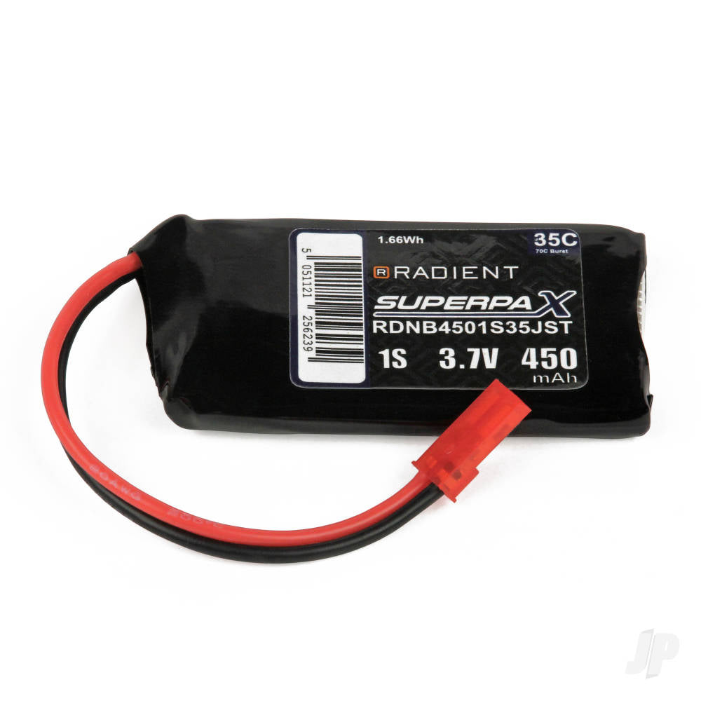 Radient LiPo 1S 3.7V 35C JST Connection
