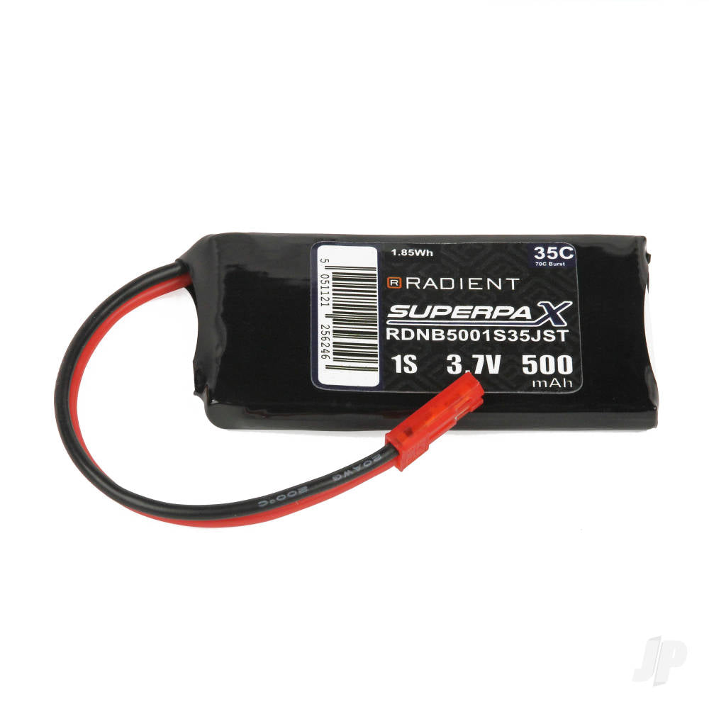 Radient LiPo 1S 3.7V 35C JST Connection