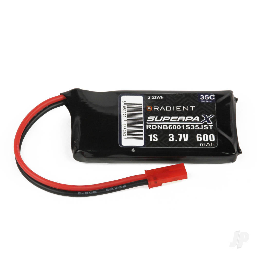 Radient LiPo 1S 3.7V 35C JST Connection