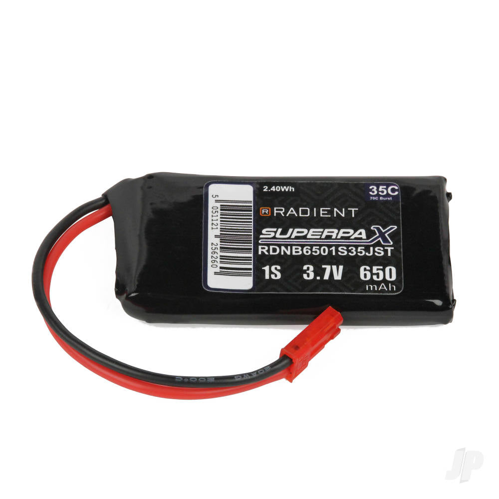 Radient LiPo 1S 3.7V 35C JST Connection