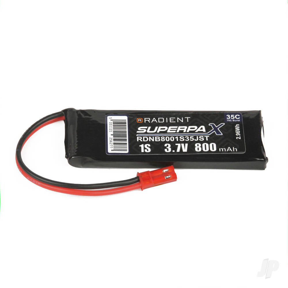 Radient LiPo 1S 3.7V 35C JST Connection