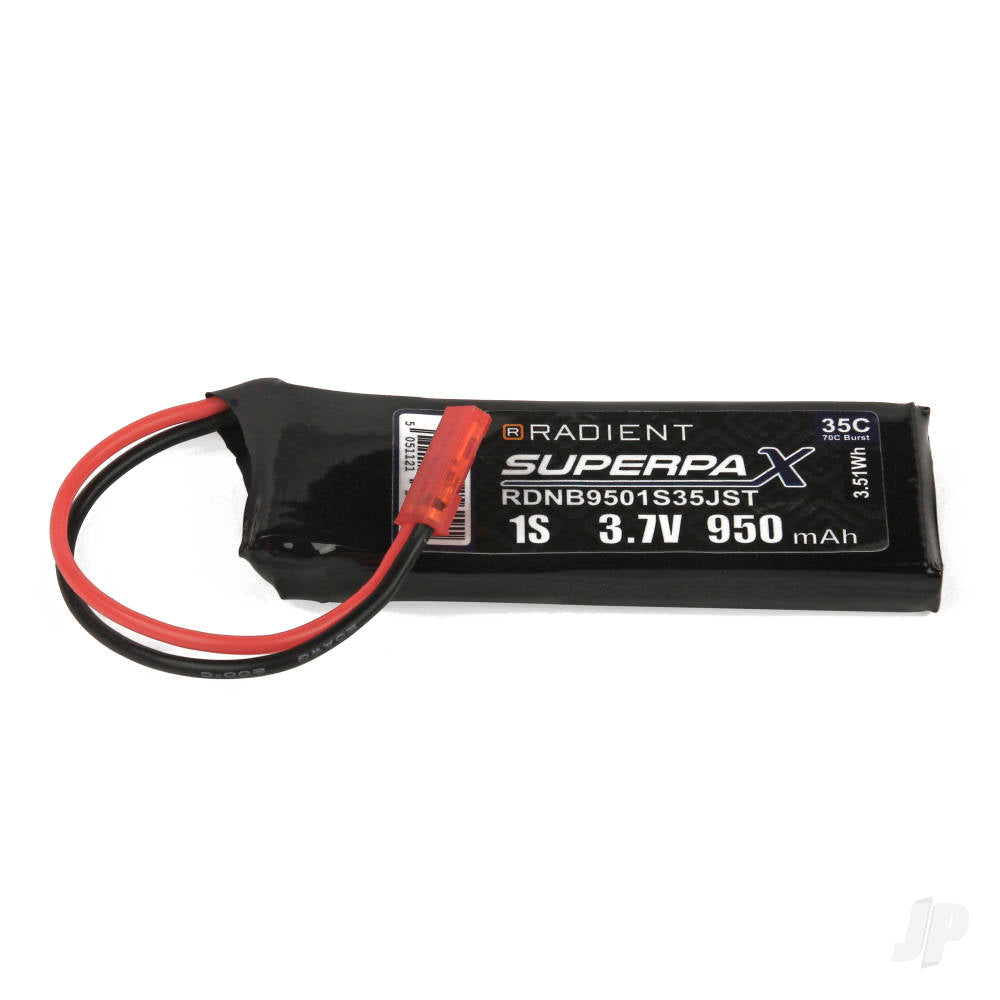 Radient LiPo 1S 3.7V 35C JST Connection